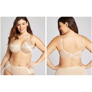 Cacique Lane Bryant Beige Tan Nude Smooth Lightly Lined Full Coverage Bra 34DDD